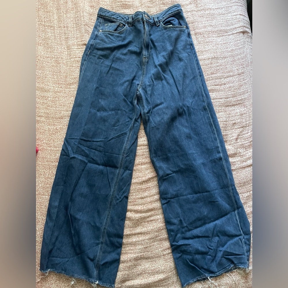 Wide-Leg Denim Jeans